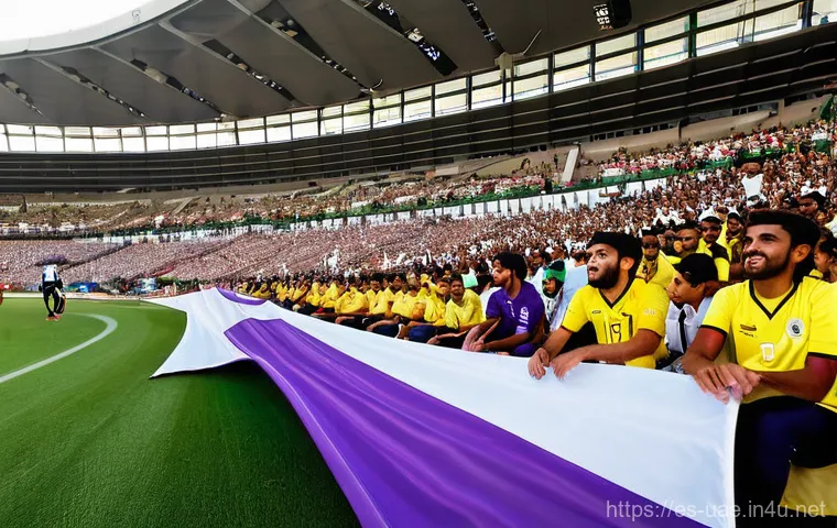 아랍에미리트의 축구 리그와 팀 - **Prompt 1: Vibrant Fan Experience in a Modern UAE Football Stadium**
    "A wide shot capturing the...