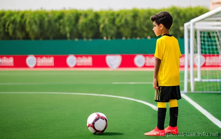 아랍에미리트의 축구 리그와 팀 - **Prompt 1: Vibrant Fan Experience in a Modern UAE Football Stadium**
    "A wide shot capturing the...