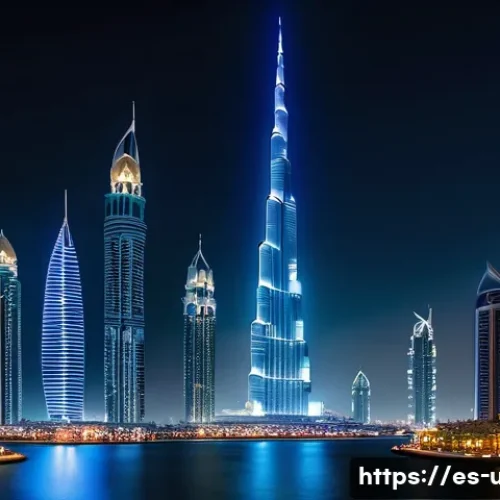 Home 33 두바이 드론 쇼 정보 - A mesmerizing nighttime drone show above Dubai Marina, featuring over 500 drones equipped with brigh...