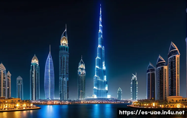 두바이 드론 쇼 정보 - A mesmerizing nighttime drone show above Dubai Marina, featuring over 500 drones equipped with brigh...